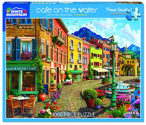White Mountain Puzzles - Café on The Water - 1000 Piece Jigsaw Puzzle