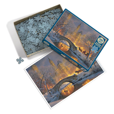 Cobble Hill 500 Piece Puzzle - Winter in The Park - Sample Poster Included - image 4