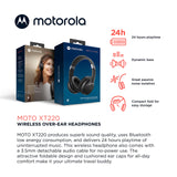 Motorola - Xt200 Over Ear Bluetooth Headphones - Black