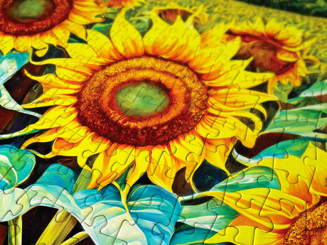 1000 Pieces Jigsaw Puzzle – House with Sunflower Garden in Mountains Landscape – by ENJOY Puzzle - image 5