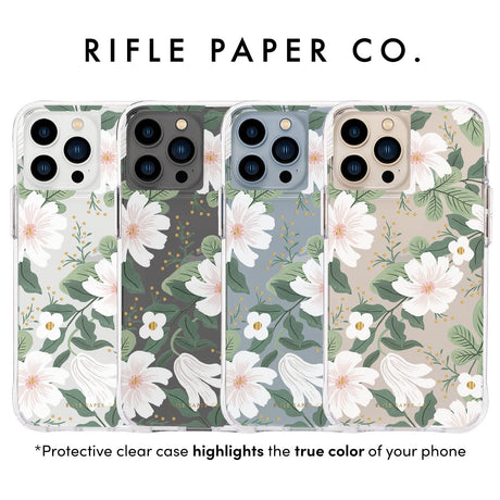 Rifle Paper Co. iPhone 13 Pro Case - 10ft Drop Protection with Wireless Charging - Luxury Floral 6.1" Cute Case for iPhone 13 Pro - Slim, Lightweight, Anti Scratch, Shock Absorbing Materials - Willow