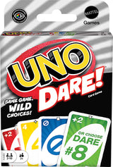 Mattel Games UNO Dare Card Game for Family & Game Nights Featuring Challenging & Silly Dares from 3 Different Categories