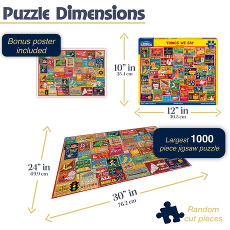 White Mountain Puzzles - Things We Say - 1000 Piece Jigsaw Puzzle - image 3