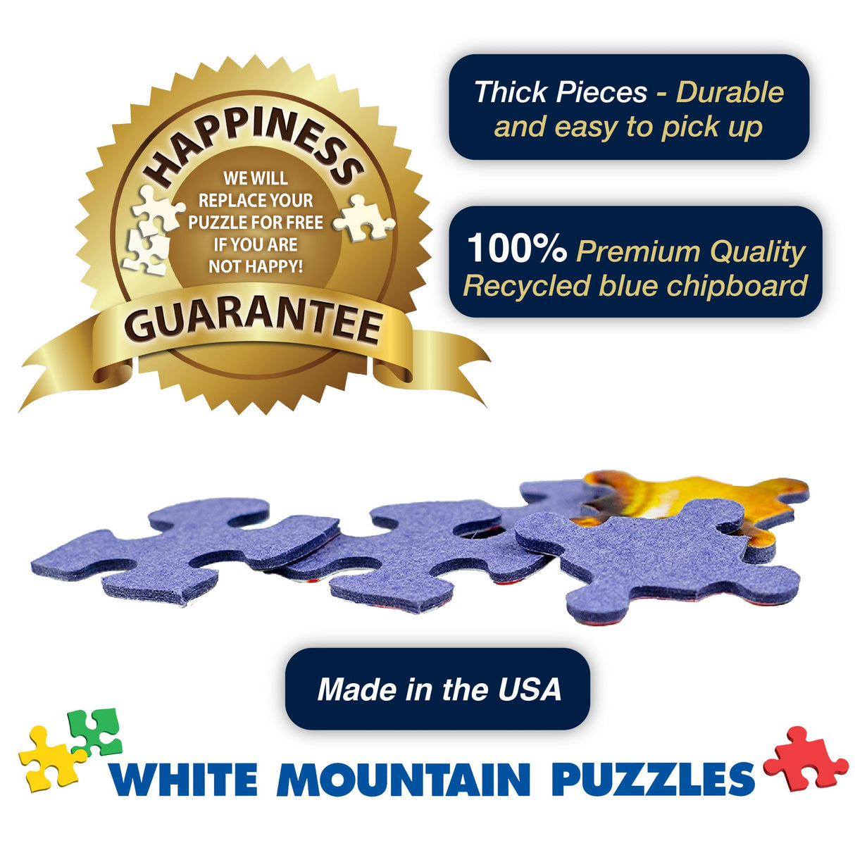 White Mountain Puzzles - The River Church - 1000 Piece Jigsaw Puzzle for Adults - Fun Family Activity