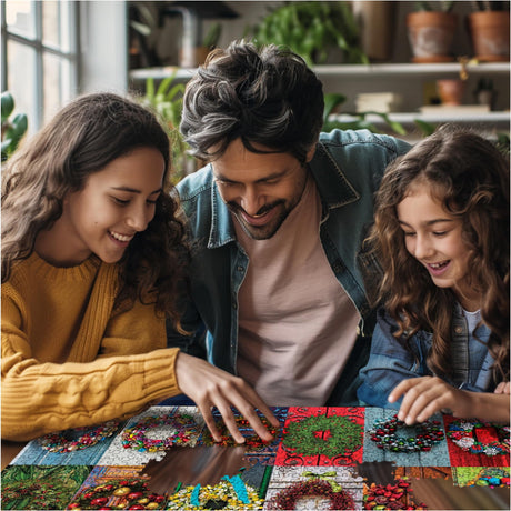 White Mountain Puzzles - Holiday Wreaths - 500 Piece Jigsaw Puzzle - image 4