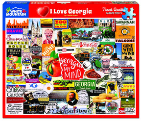 White Mountain Puzzles - I Love Georgia - 1000 Piece Jigsaw Puzzle