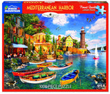 White Mountain Puzzles Mediterranean Harbor, 1000 Pieces Jigsaw Puzzle