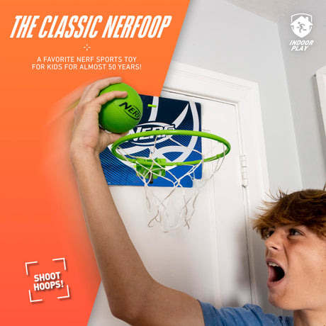 Nerf Mini Over The Door Basketball Hoop - Green