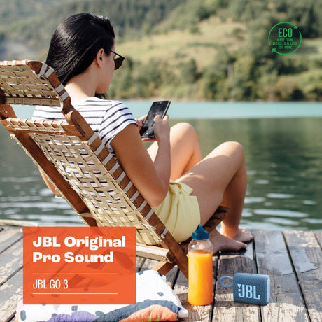 Jbl - Go 3 Eco Waterproof Bluetooth Speaker - Forest Green