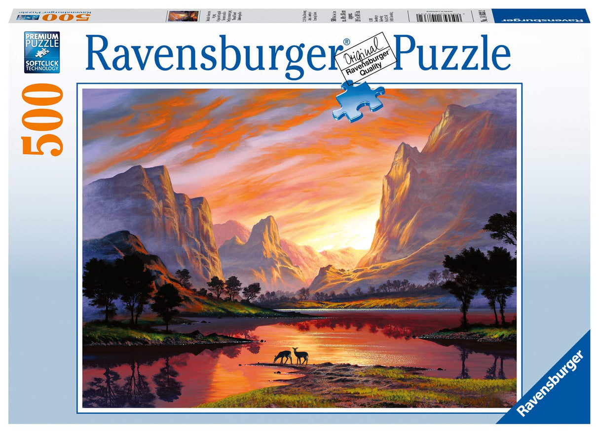 Ravensburger Tranquil Sunset 500 Piece Puzzle for Adults, Every Piece is Unique, Softclick Technology Means Pieces Fit Together Perfectly