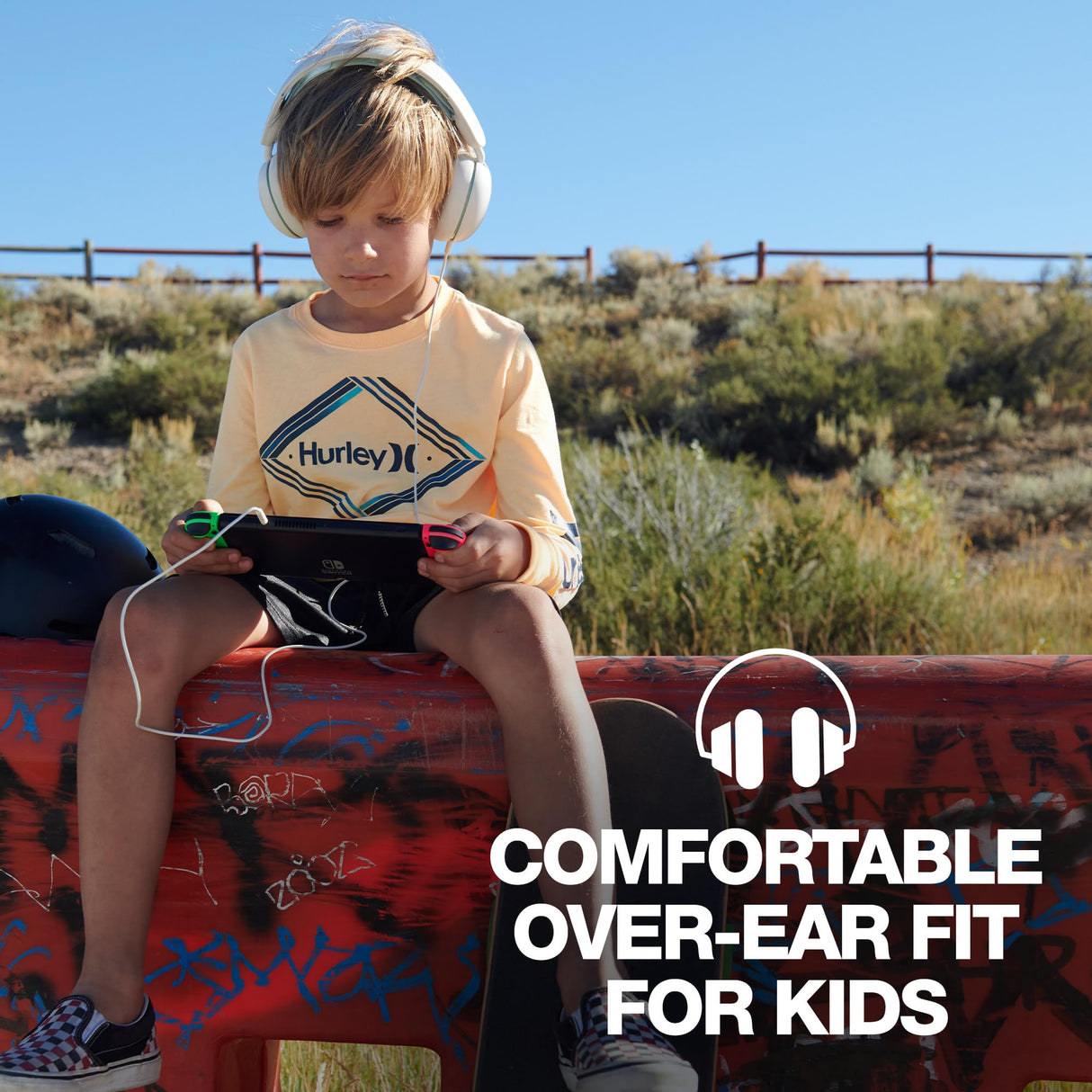 Skullcandy - Grom Kids Over Ear Wired Headphones - Bone Seafoam