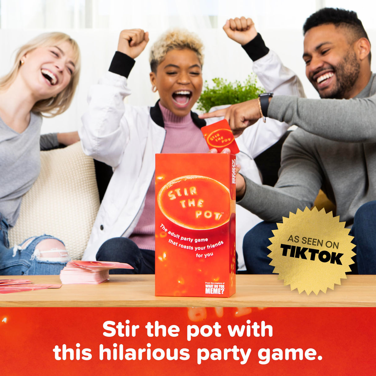 WHAT DO YOU MEME? Stir The Pot - The Party Game That Roasts Your Friends - Adult Card Games for Game Night