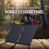 Goal Zero Nomad 10, Foldable Monocrystalline 10 Watt Solar Panel with USB Port, Portable Solar Panel Backpacking, Hiking and Travel. Lightweight Backpack Solar Panel Charger with Adjustable Kickstand