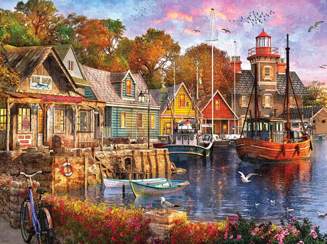 White Mountain Puzzles Harbor Evening - 1000 Piece Jigsaw Puzzle