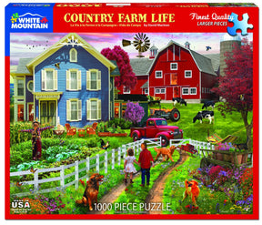 White Mountain Puzzles - Country Farm Life - 1000 Piece Jigsaw Puzzle