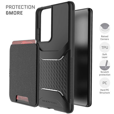 Ghostek Galaxy S21 Plus - Magnetic Wallet Case with Leather