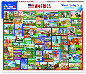 White Mountain Puzzles - America - 1000 Piece Jigsaw Puzzle