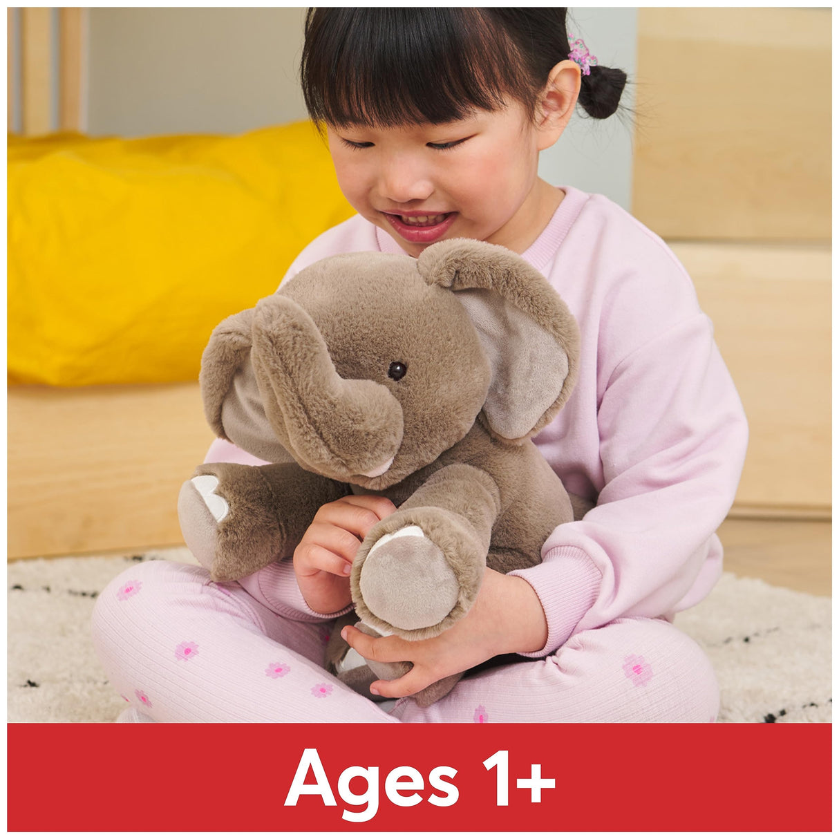 GUND Chai Elephant Plush, Premium Stuffed Animal for Ages 1 and Up, Gray, 10”