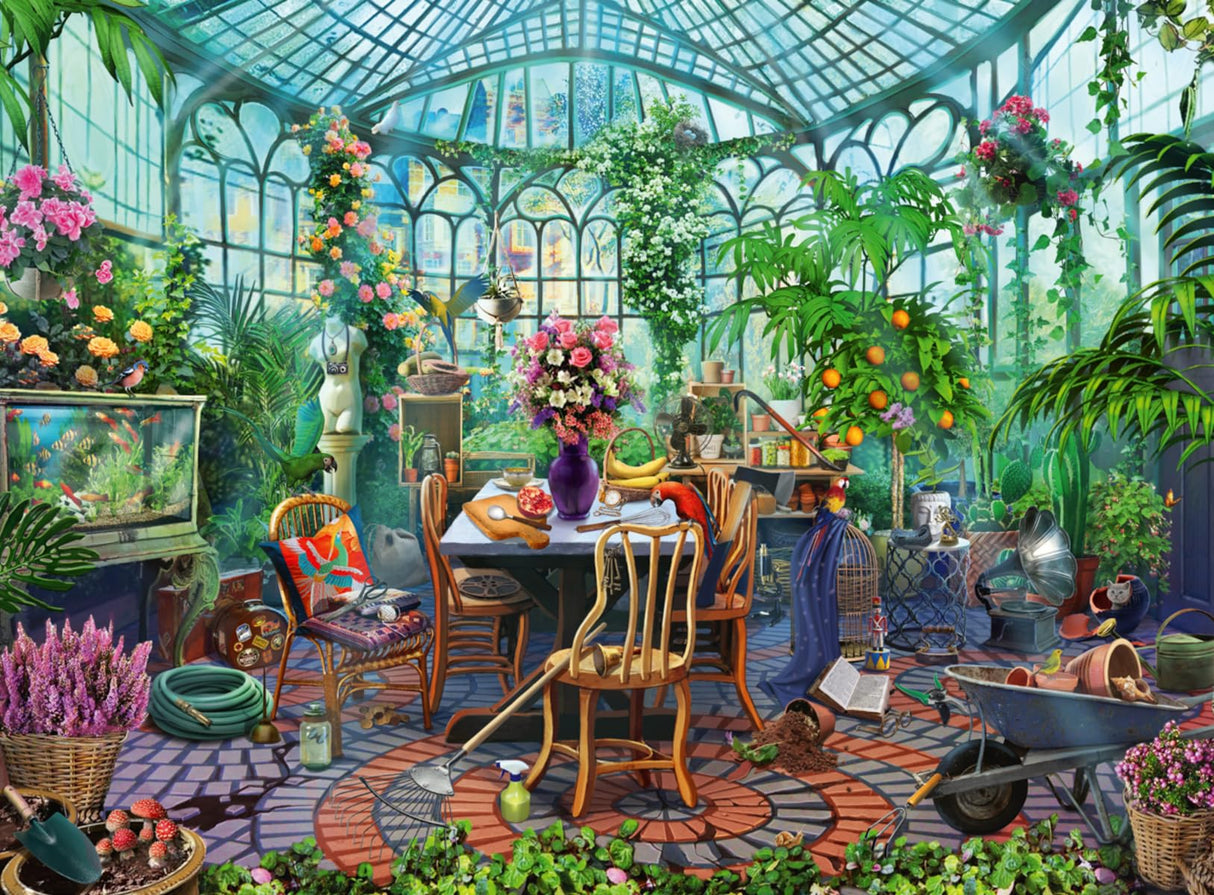 Ravensburger Greenhouse Mornings 500 Piece Jigsaw Puzzle for Adults - Handcrafted Tooling, Made in Germany, Every Piece Fits Together Perfectly