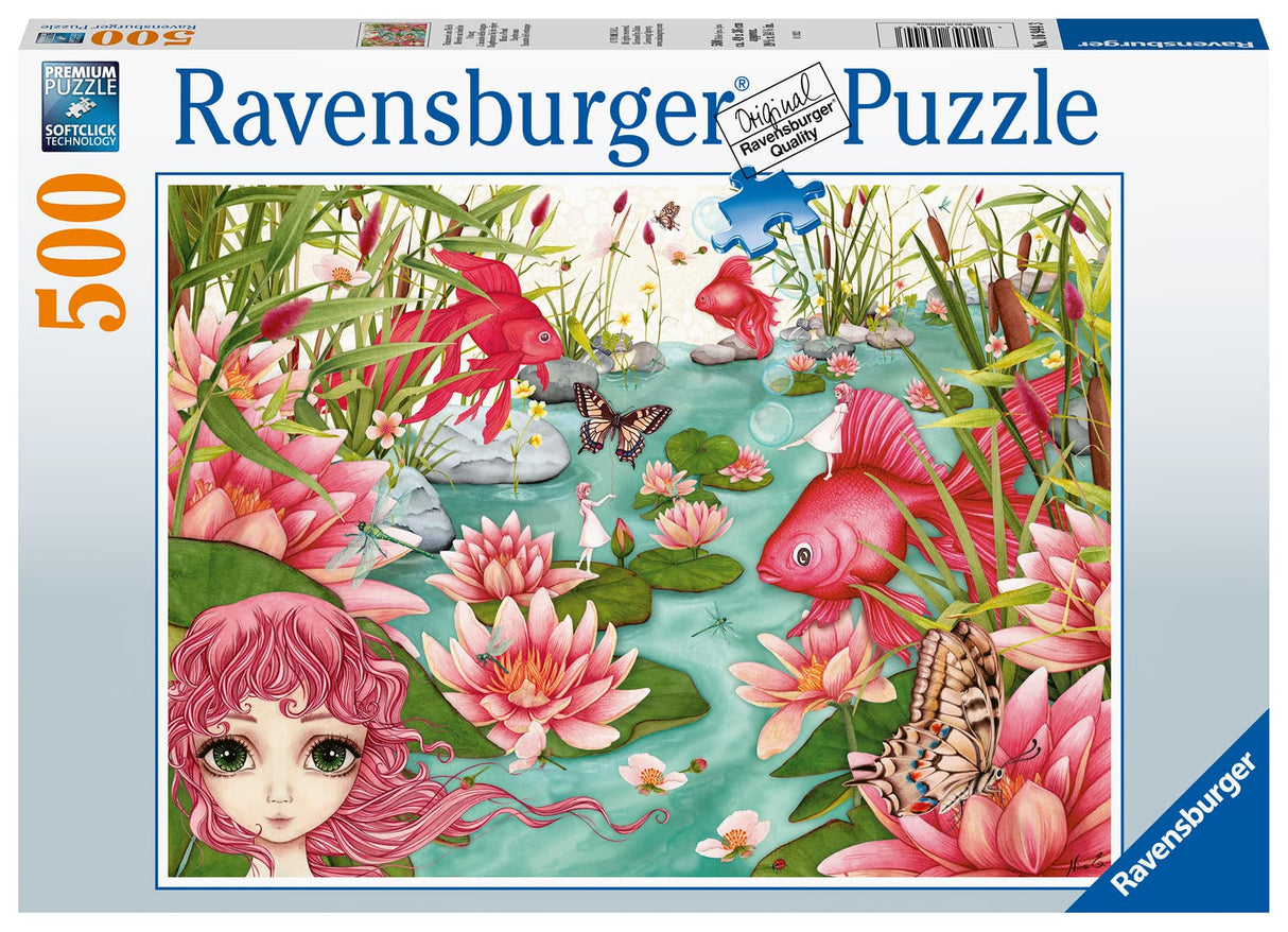 Ravensburger Minu's Pond Daydreams 500 Piece Jigsaw Puzzle for Adults - 16944 - Every Piece is Unique, Softclick Technology Means Pieces Fit Together Perfectly