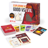 Exploding Kittens Good vs. Evil - 2-5 Players - Ages 7+ - Inspired by Netflix Show - High Stakes Family Card Game - Party Game, Family Game Night, Animated Netflix Show