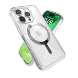 Speck - Gemshell Grip Magsafe Case For Apple Iphone 15 Pro - Clear And Chrome