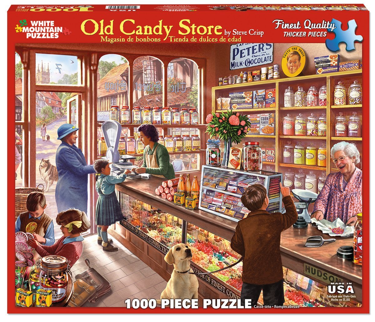 White Mountain Puzzles Old Candy Shop - 1000 Piece Jigsaw Puzzle