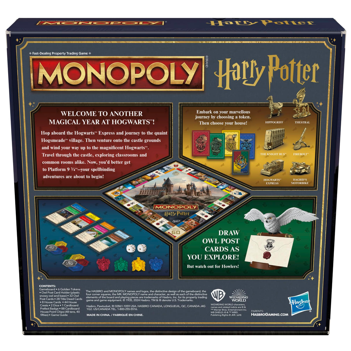 Monopoly Harry Potter Edition Board Game | A Magical Adventure at Hogwarts | Ages 8 and Up | 2 to 6 Players | Family Games | Gifts for Kids and Adults