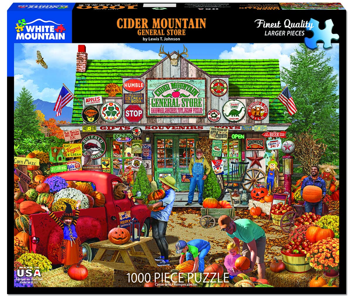 White Mountain Puzzles Cider Mountain General Store - 1000 Piece Jigsaw Puzzle