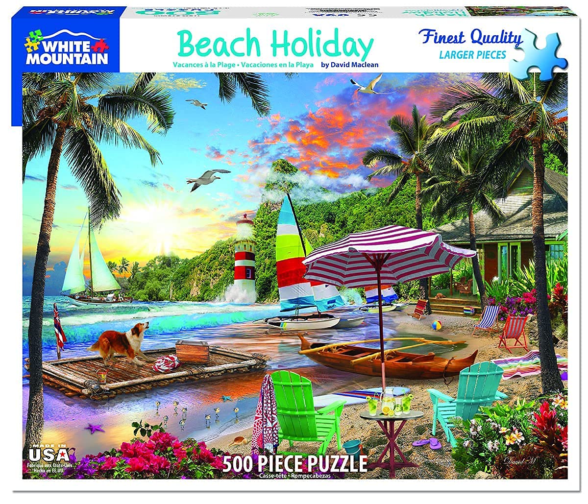 White Mountain Puzzles Beach Holiday, 500 Piece Jigsaw Puzzle