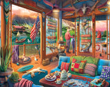 White Mountain Puzzles Lakeside Cabin, 1000 Piece Jigsaw Puzzle