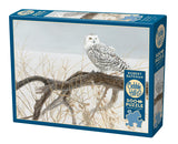 Cobble Hill 500 Piece Puzzle - Fallen Willow - Snowy Owl - Sample Poster Included