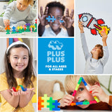 PLUS PLUS 240 Piece Interlocking Building Blocks for Kids, Open Ended Connecting Toys, STEM Bin Classroom Mini Manipulatives - Treasure Mix Play Tube