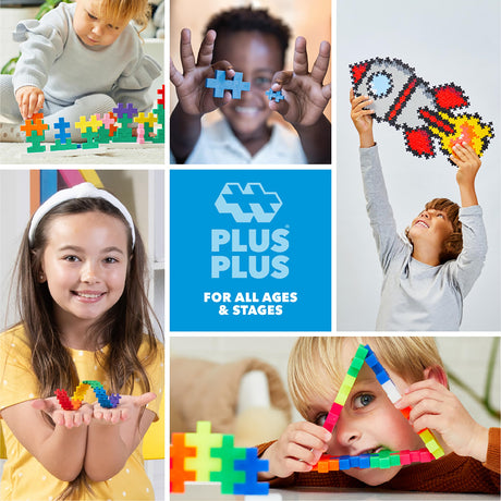 PLUS PLUS 240 Piece Interlocking Building Blocks for Kids - Treasure Mix Play Tube