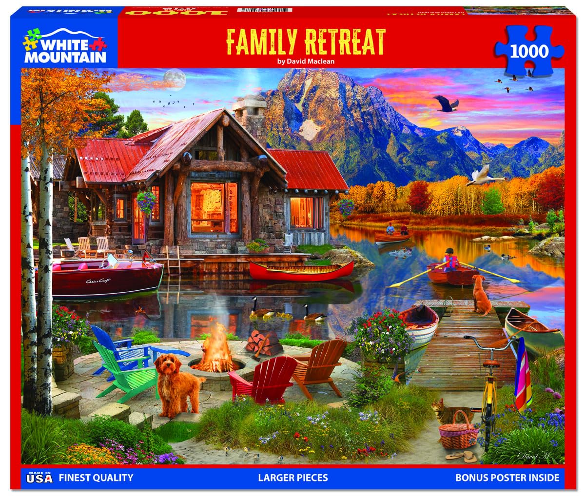 White Mountain Puzzles - Family Retreat - 1000 Piece Jigsaw Puzzle