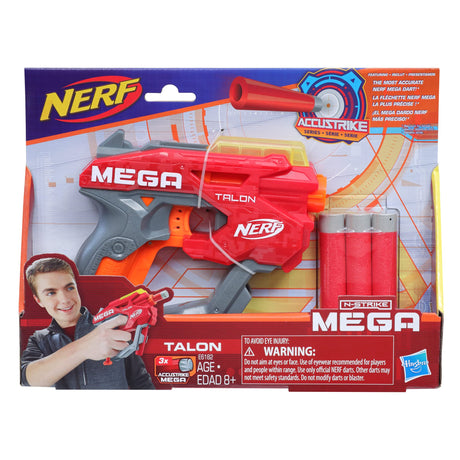 Nerf Mega Talon Blaster - Includes 3 Official Accustrike Mega Darts - for Kids, Teens, Adults