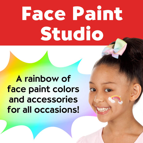 Faber-Castell Face Paint Studio Kit - Face Painting Kit for Kids - Non-Toxic Face Paint for Halloween, Kids Party, Carnival, Rainy Day Activities