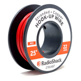 2781485:  22 AWG STRANDED COPPER HOOK-UP WIRE - BLACK / 25' - RED / 25'