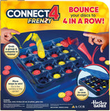 Connect 4 Frenzy box back: bounce your discs to get 4 in a row