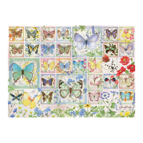 Cobble Hill 500 Piece Puzzle - Butterfly Tiles - Sample Poster Included