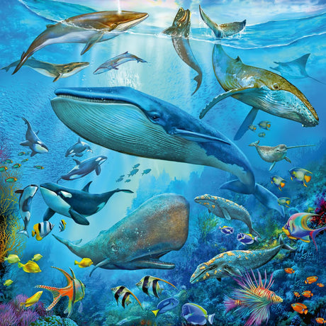 Ravensburger Ocean Life Puzzle Set | 3x49 Piece Jigsaw Puzzles for Kids | Screen-Free Activity | Boosts Concentration and Focus | Great Gift