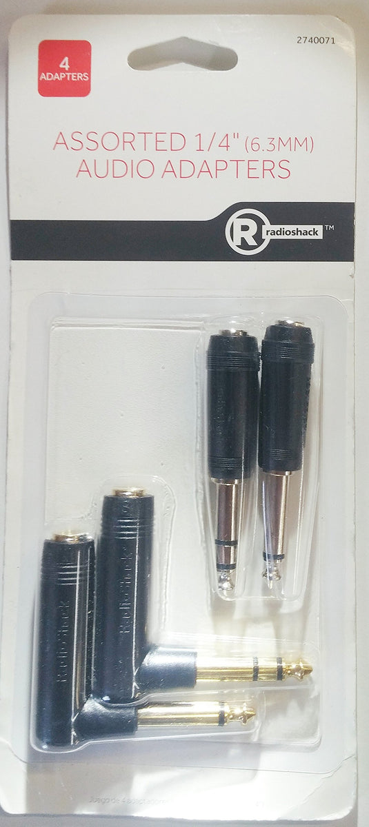 1/4-INCH AUDIO ADAPTERS (ASSORTED 4-PACK) – Cole's Computers