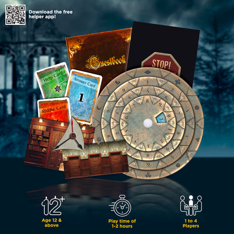 Thames & Kosmos Exit: The Sinister Mansion | Exit: The Game - A Kosmos Game | Family-Friendly, Card-Based at-Home Escape Room Experience for 1 to 4 Players, Ages 12+, Black, Standard