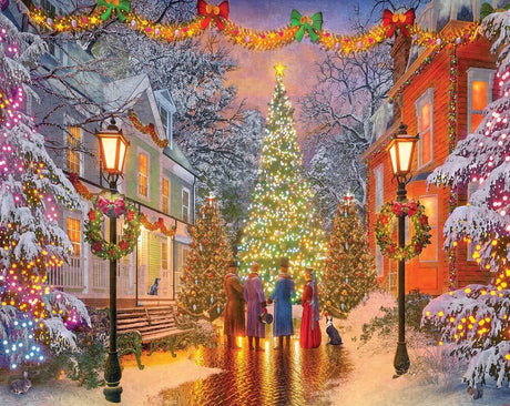 White Mountain Holiday Singers Winter Puzzles 1000 Pieces Christmas Theme Jigsaw Puzzle for Adults and Family