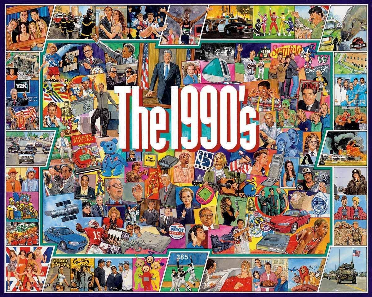 White Mountain Puzzles The 1990s - 1000 Piece Jigsaw Puzzle