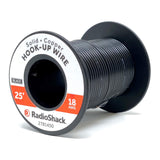 2781445:  18 AWG SOLID COPPER HOOK-UP WIRE - BLACK / 25'