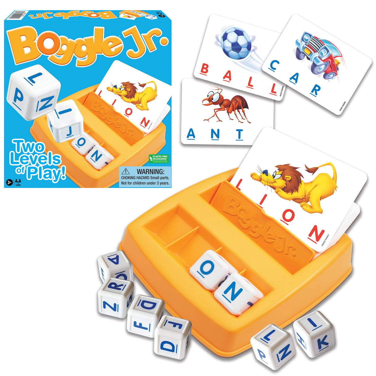 Winning Moves Boggle Jr, The Original Grow-with-Me Alphabet Learning Game Games USA, Word and Picture Recognition Learning Game for Kids Ages 3+