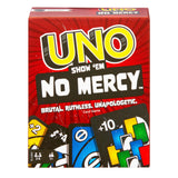 Mattel Games UNO Show ‘em No Mercy Card Game for Kids, Adults & Family Parties & Travel with Extra Cards, Special Rules & Tougher Penalties