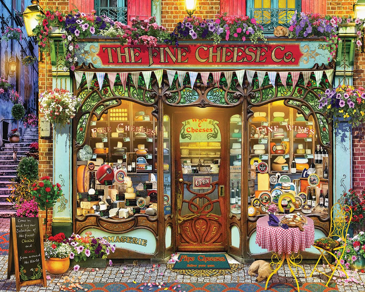 WHITE MOUNTAIN PUZZLES Wine And Cheese Shop 1000 Piece Puzzle, 1 EA