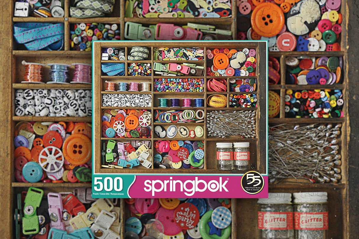 Springbok's 500 Piece Jigsaw Puzzle The Sewing Box